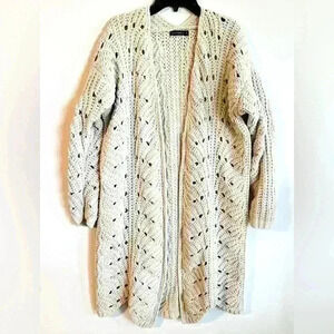 Moon & Madison Cozy Open-Front Cardigan with Scalloped Hem